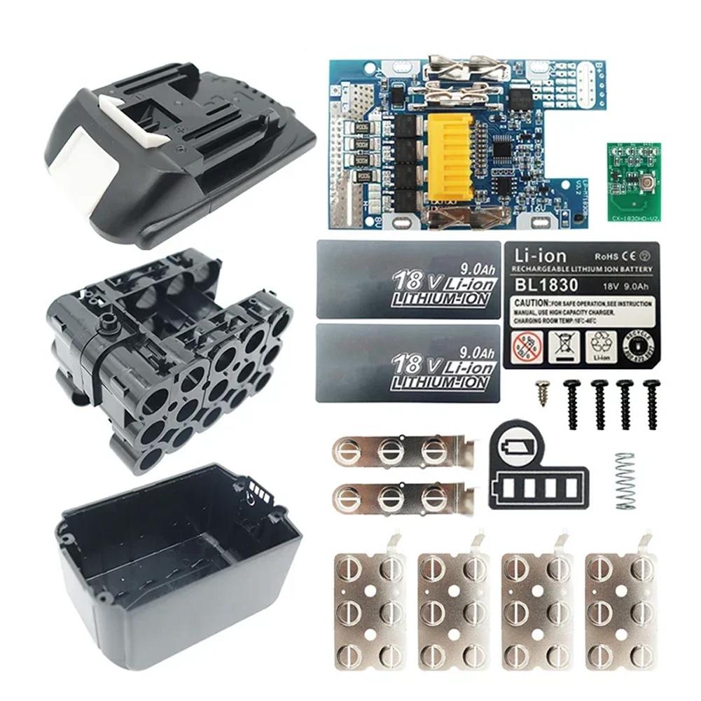 1set Battery Shell Kit BL1890 Li-ion Battery Case PCB Replacement Parts For 8V 9.0Ah DIY Assembly Accessories