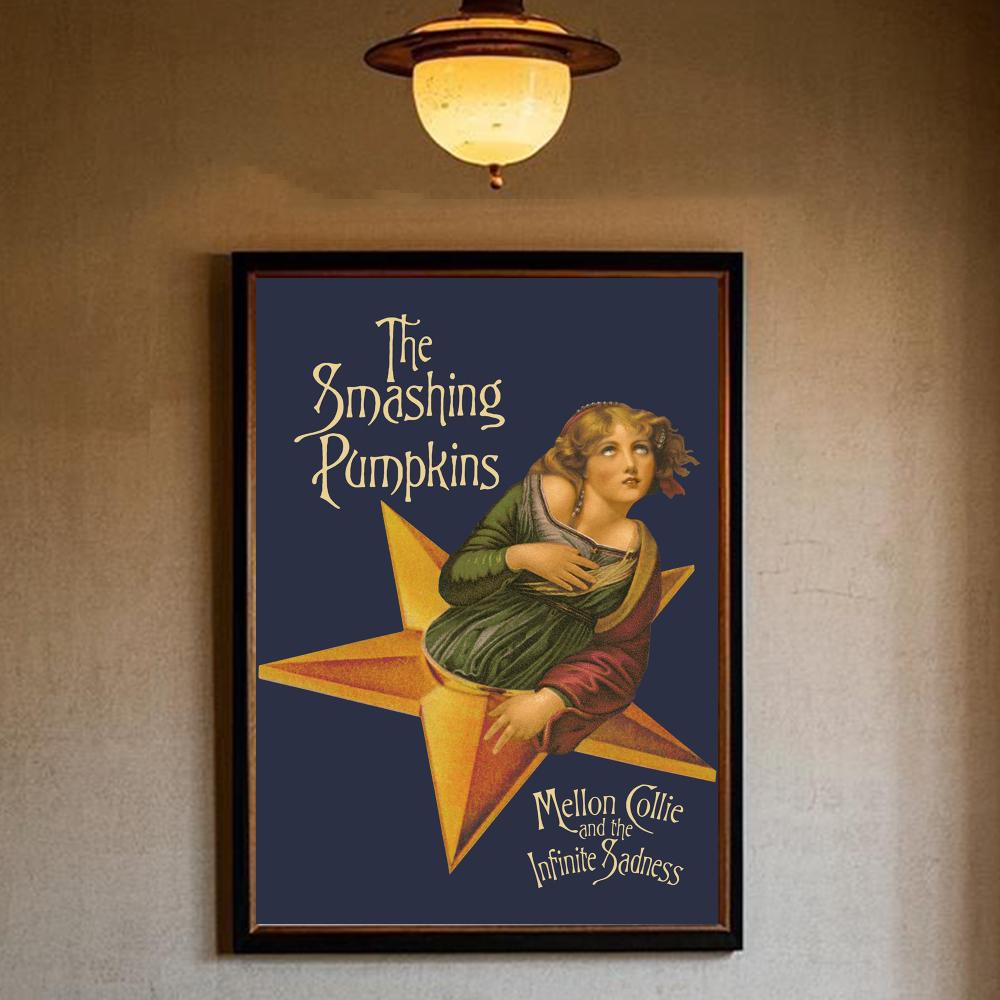 Plakat Zespołu The Smashing Pumpkins HD art samoprzylepny na ścianę wodoodporny do domu salonu sypialni baru estetyczna dekoracja