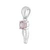 Silver Pendant with Nano Morganite 0.515ct, Cubic Zirconia (2124085)