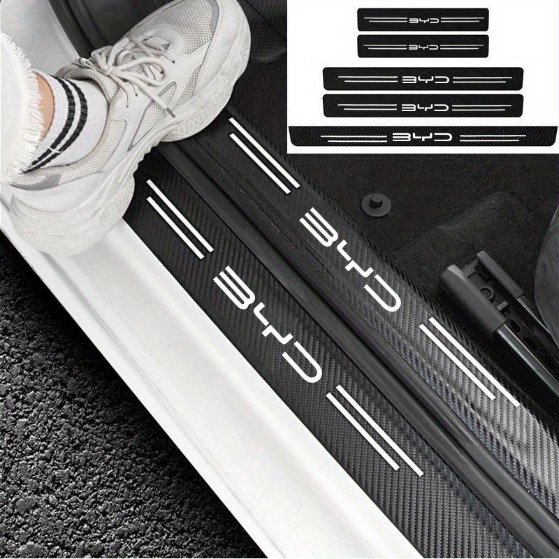 9PCS Car Door Sills Guards Stickers Film Anti Scratch Carbon Fiber Protector Scuff Pedal Cover Auto Accessories