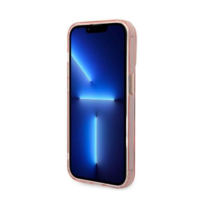 Guess Gold Outline Translucent Magsafe - Etui Iphone 14 Pro (Różowy)