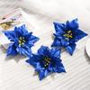 Xmas Flower Christmas Flowers Decorations Ornaments Poinsettia Glitter Artifical Flowers Christmas Fake Flower