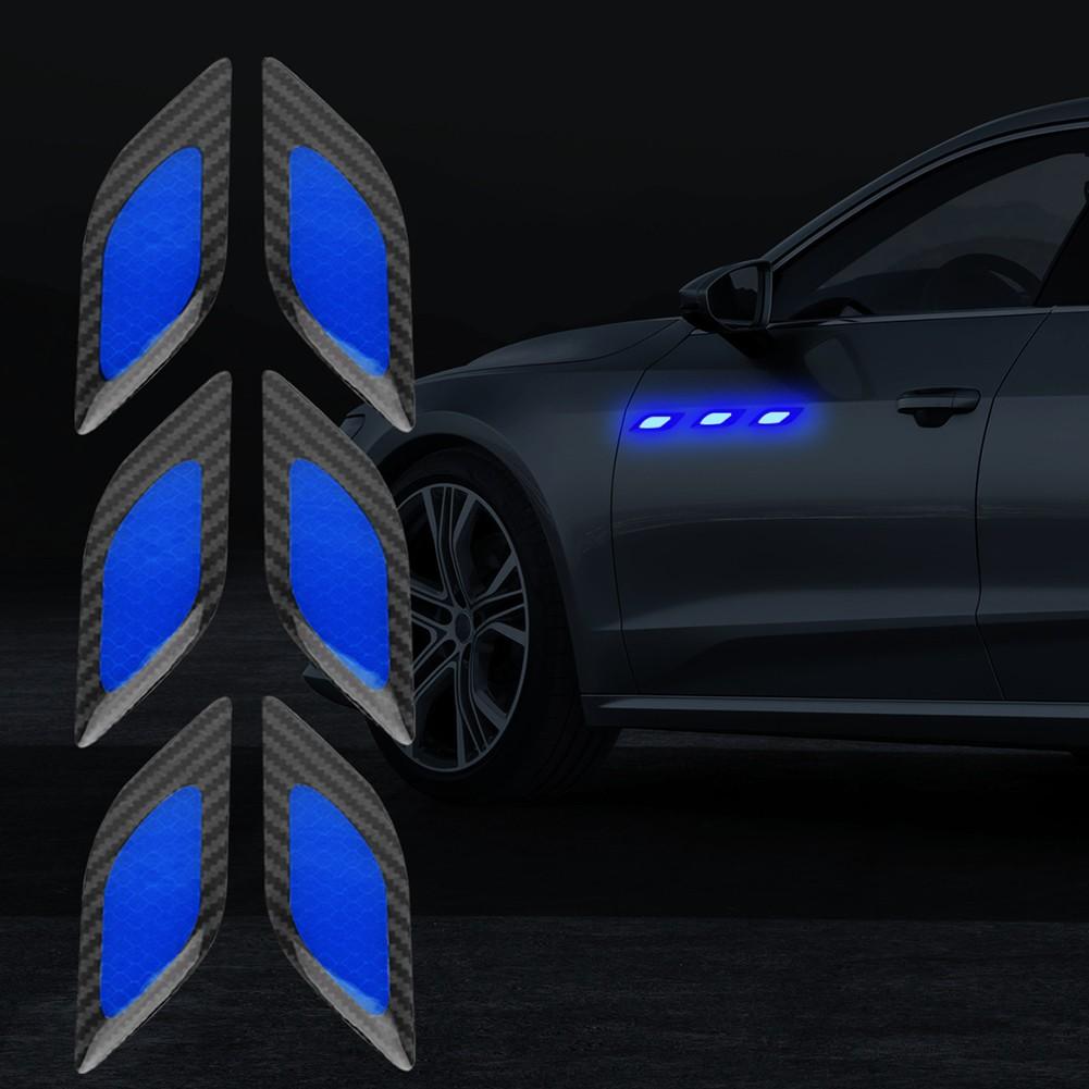 6pcs Reflective Stickers for Collision Protection In Cars & Motorcycles