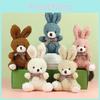 Cute Plush Rabbit Figurine With Bow Tie Adorable Soft Toy Ideal For Kids And Collectors