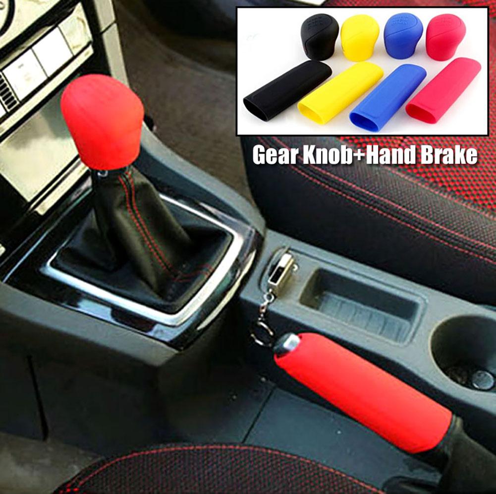 Car Manual Gear Shift Knob Cover Silicone Anti-slip Grip Covers Manual Handle Silicone Protection Auto Interior Accessories