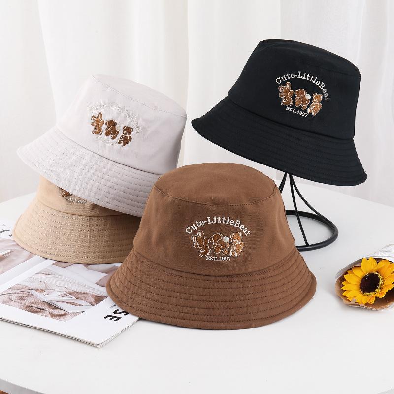 Big head circumference bucket hat boys and girls casual versatile face small wide brim sun hat couple basin hat