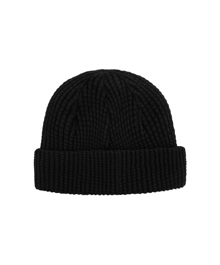 Opeunyadeu(Owai) Smile Cube Rivet Waffle Beanie - Black