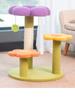 Compact Flower Cat Tree with Bed, Condo, Sisal Scratching Board, and Non-Shedding Toys