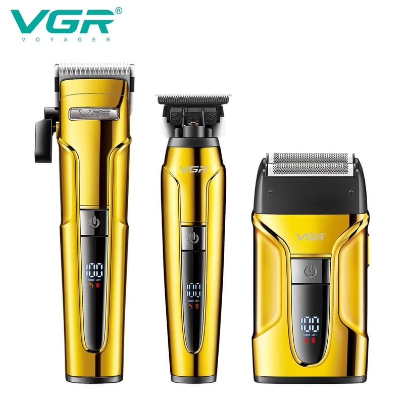 New VGR V-694 Reciprocating Professional Electric Shaver Carving Shears Multifunctional Hair Clipper with Digital Display Electric Hair Clipper Set