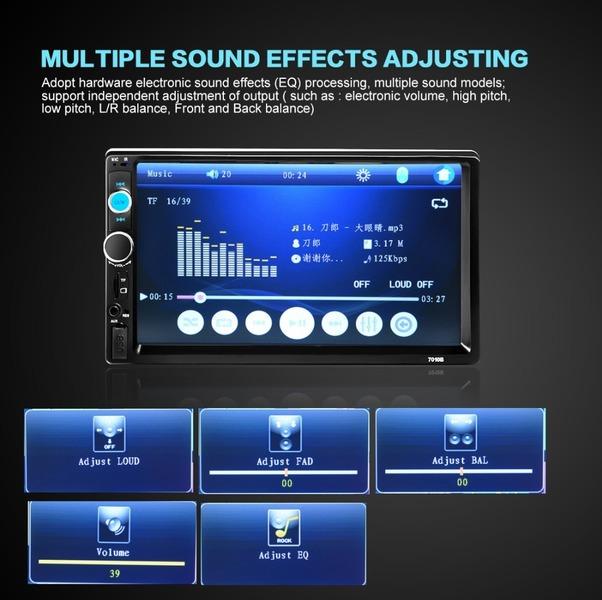 7010B 2020 New 7010B 7inch Car Radio Bluetooth V2.0 Car Stereo HD MP5 Player SD MMC USB FM MP3/MP4 Autoradio