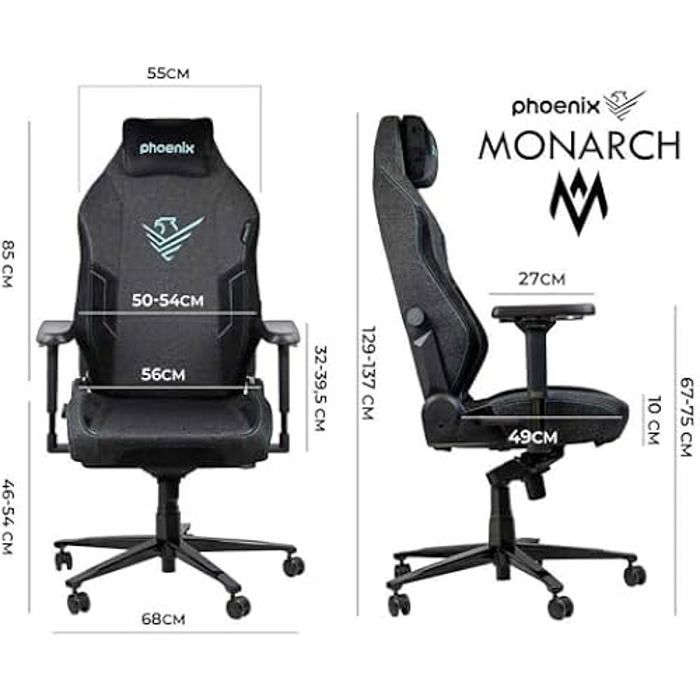 Phoenix Monarch Chaise de jeu Tissu Taille R