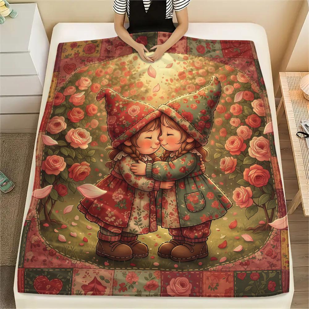 

1Pc Valentine s Day Print Flannel Blanket, High quality Comfortable for All Seasons, Home Decor, Perfect for Christmas Birthday Gift 80cm x 120cm