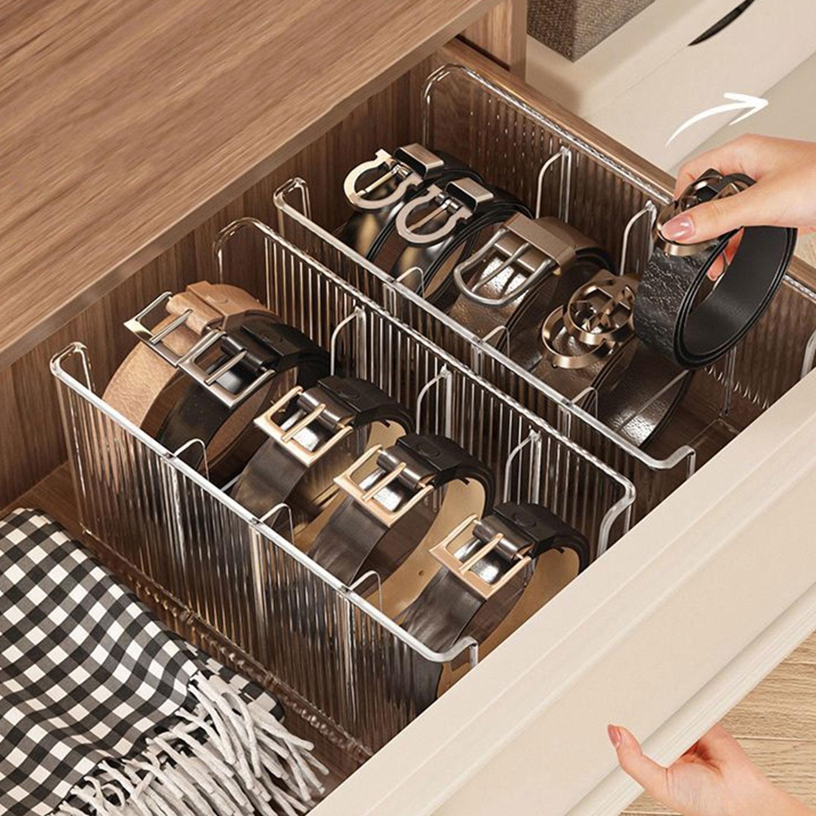 Modern PET Storage Tray For Accessories Belts Ties Multi Layer Transparent Home Organization Jewelry Organiser 1