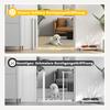 Retractable Pet Safety Gate, Folding Dog Barrier, Grey