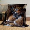 Sleeping Tiger Cub Blanket for All Seasons Blanket Lunch Break Throw Gift