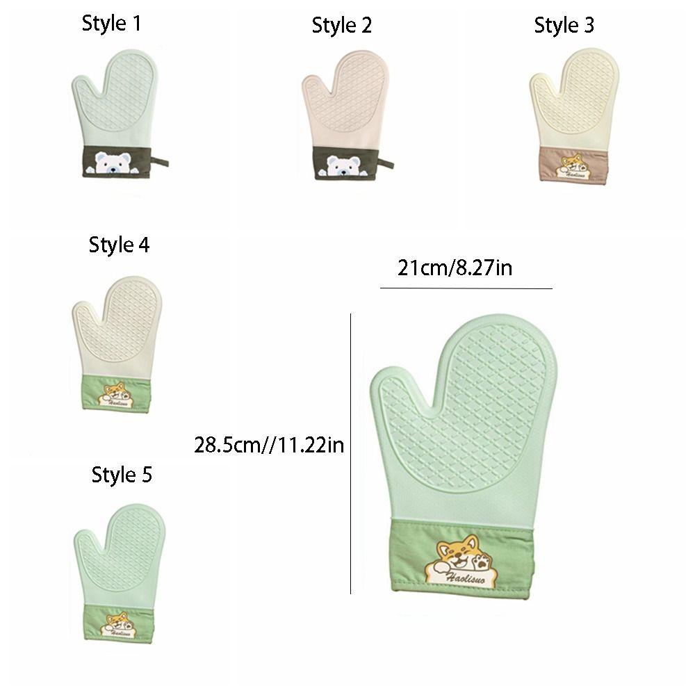 2pcs Non-Slip Oven Gloves Thickened Baking Mitts Special Tool Kitchen Hand Clamps  Kitchen