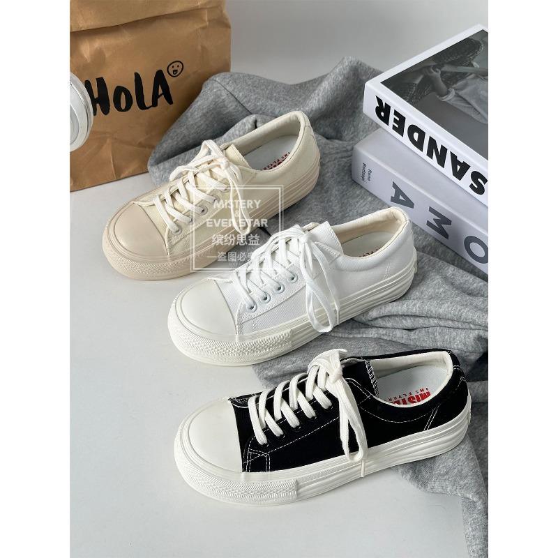 New Products Are On Sale In Spring, New Platform Canvas Shoes, Women's Dissolving Shoes, Versatile Little White Shoes 614.