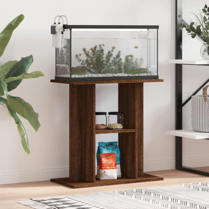 VidaXL Support pour aquarium chêne marron 60x30x60cm bois d'ingénierie 833574