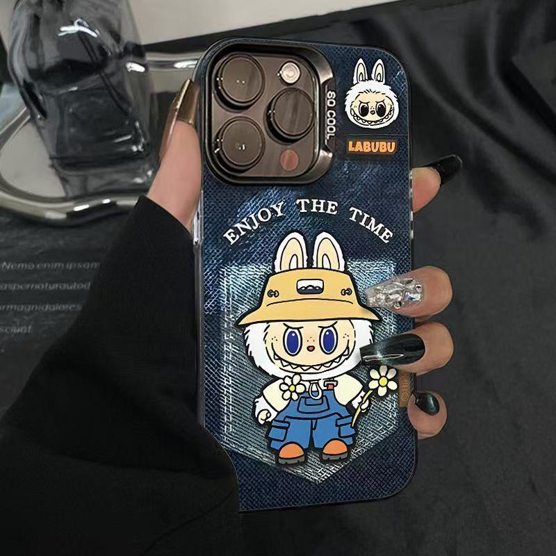 

Серебристый джинсовый защитный чехол для Apple 17PRO16plus/13/12/11/14plus 11