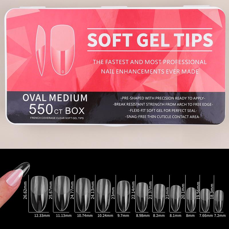 Końcówki do paznokci Ultra-cienkie Matowe Sztuczne paznokcie Miękkie Żelowe Końcówki Średnie Krótkie Migdał Trumna Pełne Pokrycie Matowe Narzędzia do przedłużania Paznokci DIY