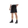 Li Ning Fitness Series Casual Simple Solid Color Elastic Sports Shorts Men shorts Black AKYV033-1