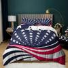 3D Striped Pattern National Flag Bedding Set Men Boy Duvet Cover Pillowcases 2/3pcs Single Double Bed Cover Gift Home Textile