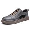Men's shoes spring new leather men's casual leather shoes trendy fashion versatile sports shoes