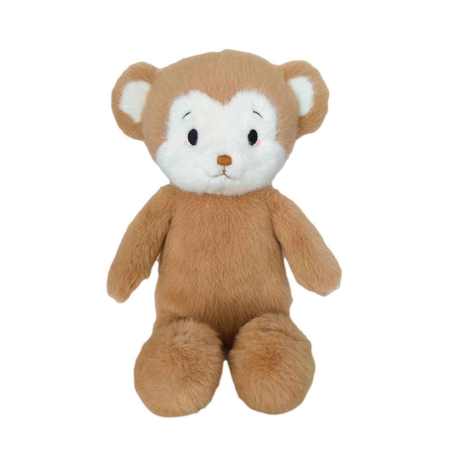 

Long golden sable monkey plush toy, European and American soft cute animal creative zodiac doll about 38cm in total length