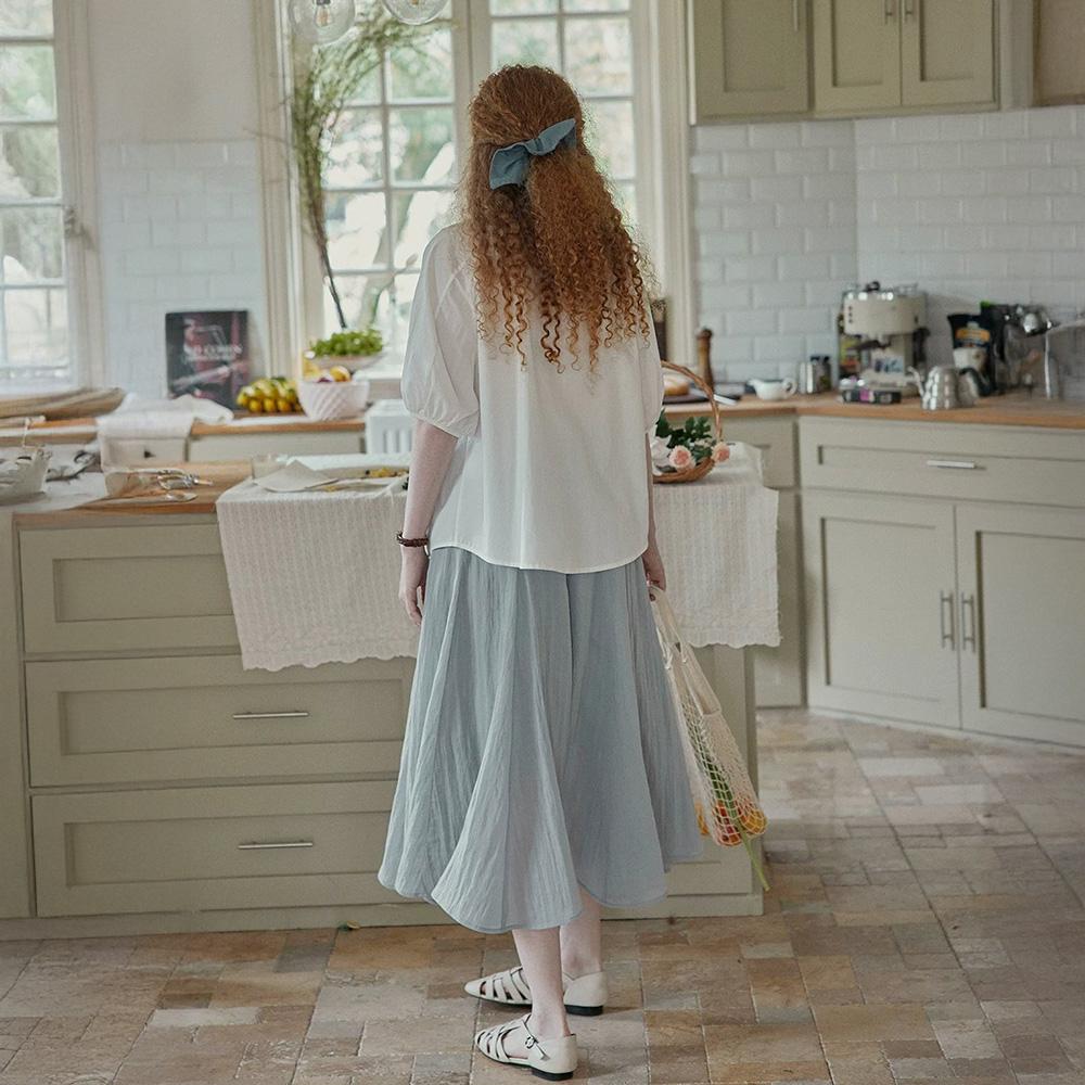 Peulaudeumali Pm_Soft Pleated Flare Skirt
