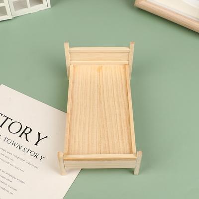 1ks Miniaturní simulační postel pro panenky Model Doplňky pro kutily Scénický nábytek