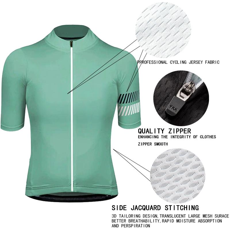 Phtxolue Pro Men Cycling Clothing Anti-Loss Zipper Women Cycling Jersey Set Bike Clothes Anti-UV MTB Bicycle Wear Suit Kit