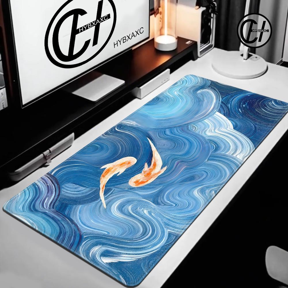Lucky Koifish Large Mouse Pad Desk Mouse Pad Cute HD Desk Pad Extended Gaming Keyboard Mats Large XXL Gamer Mousepad 90x40