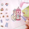 New Landscape Sticker Cabin Scene DIY Toy2.5D Cartoon Seaside Town Game Sticker Festival Birthday Gift for Kid Child Girl