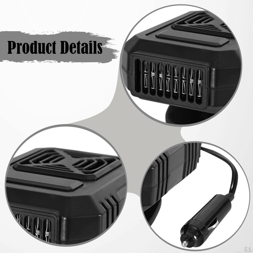 Portable Vehicle Heater Degree Rotation Lightweight Windscreen Defogger