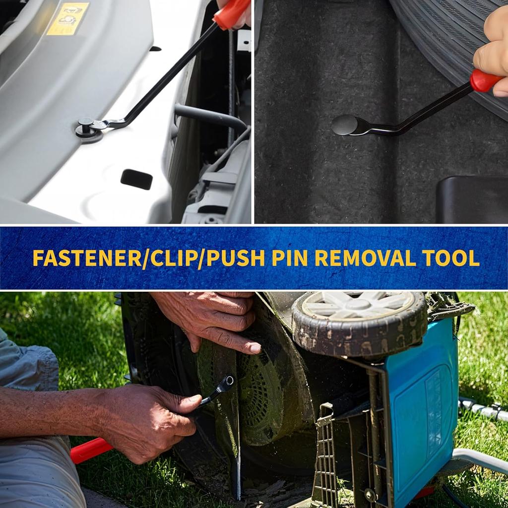 5 Pcs Car Trim Removal Tool Kit Upholstery Tools, Auto Clip Removal Pry Tool For Door Dash Dashboard Panel Fastener Remover, Push Pin Puller Body