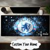 Custom Name Mouse Pad Blue Chelsea Football Club Logo Mouse Pad, Gaming Mouse Pad, Keyboard Pad, Desk Decor for Computer Notebook Fan Birthday Gift