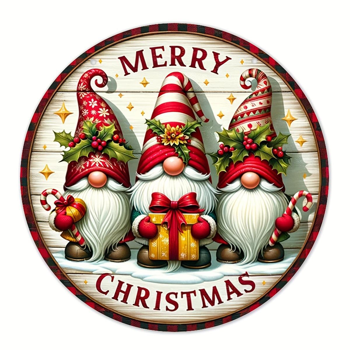 

2D Плоский 20*20см, Популярное Украшение для Дома, Рождественский Счастливый Гном Деревянный Круглый Логотип, Креативная Декоративная Доска, для Дома, Клуба, Кафе, Декор Спальни. 20*20cm