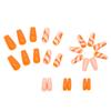 Medium and long ballet nail patch, orange ripple bright color European and American fake nails