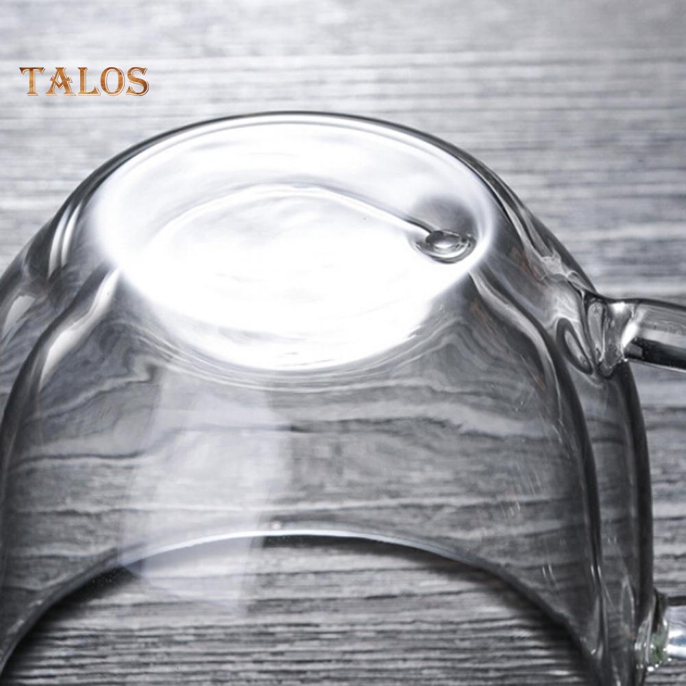 TK Double Wall Thermal Glass Cup Heat Resistant Tea Coffee Mug with Handle Drinkcup Heat Resistant