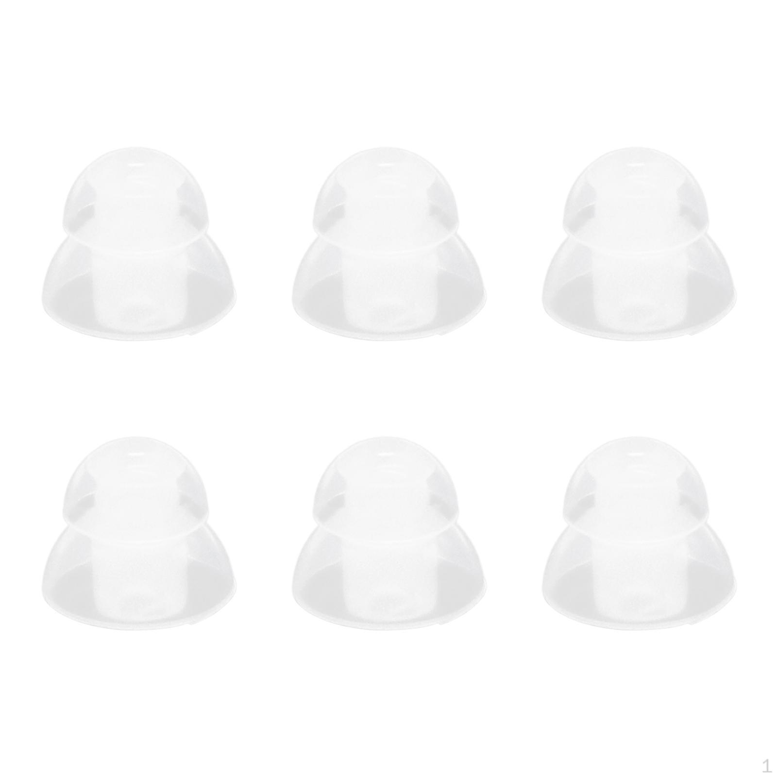 

6 шт. Насадки для наушников, крышки, силиконовые затычки для ушей, портативные мягкие амбушюры, гелевые вкладыши для аудиовхода Clear Inner 2.0mm