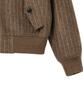 Noirer Shearling Wool Striped Blouson (Camel)