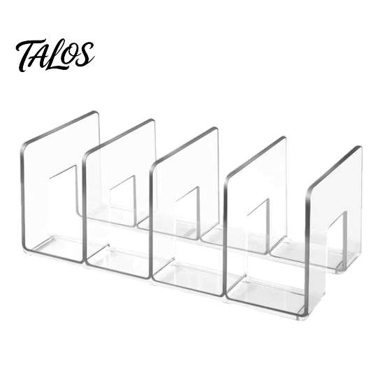 Acrylic Magazine Rack for Students Clear File Holder, L-Shaped Desk Organizer, Sturdy Desktop Document Holder Folder Rack, Documents Magazines