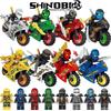 Jucărie de construcție Temple Motorcycle pentru Copii, Include Minifigurine Lloyd Kai și Arme, Cadou Creativ pentru Băieți