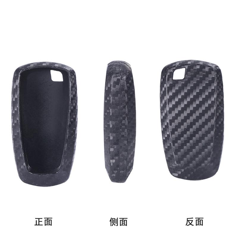 

Carbon Silicone Car Key Case For Ford Ecosport Edge St Escape Expedition Explorer F-150 Raptor Fusion Mustang Remote Fob Cover