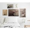 Vintage Botanical Burgundy Floral Posters Olive Branch Fruit Still Life Prints Canvas Painting Wall Art Pictures Home Room Decor