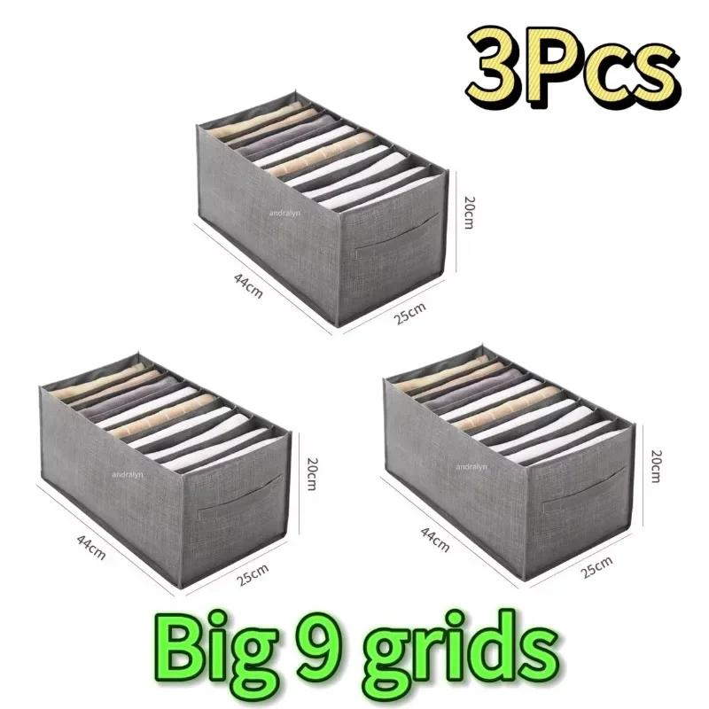 Organizer for Drawer Clothes Organizer Pants Jeans Storage Box Cabinet Drawer Organizer Underwear Socks T-Shirt Wardrobe Storage