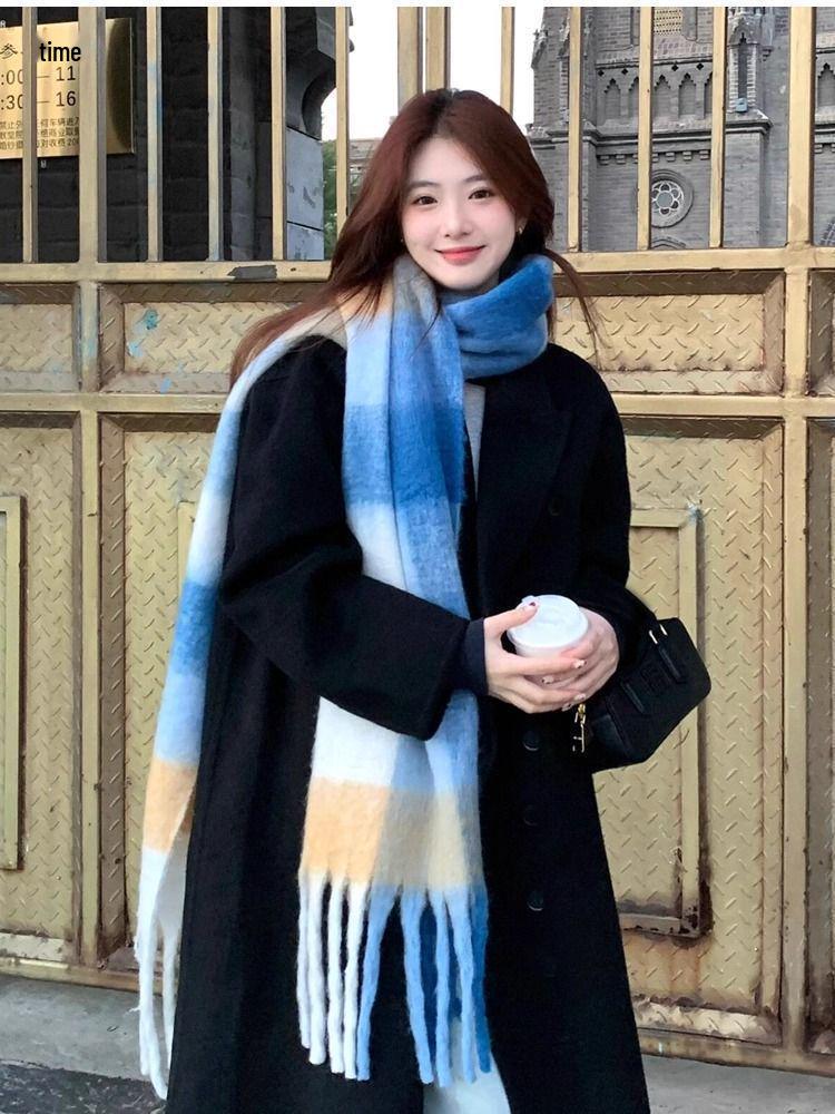 2025 Korean Style Wool Mid-Length Over-the-Knee Coat