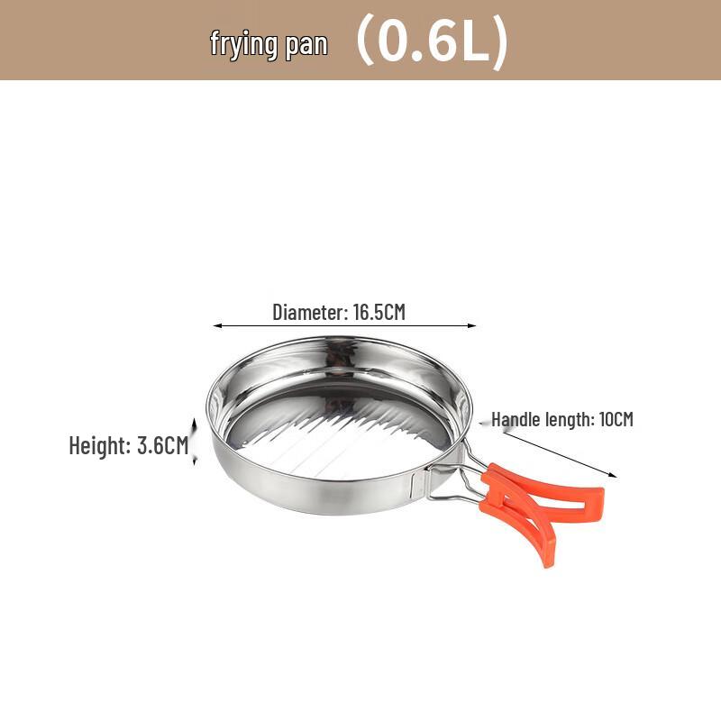 Portable 304 Stainless Steel Outdoor Camping Cookware