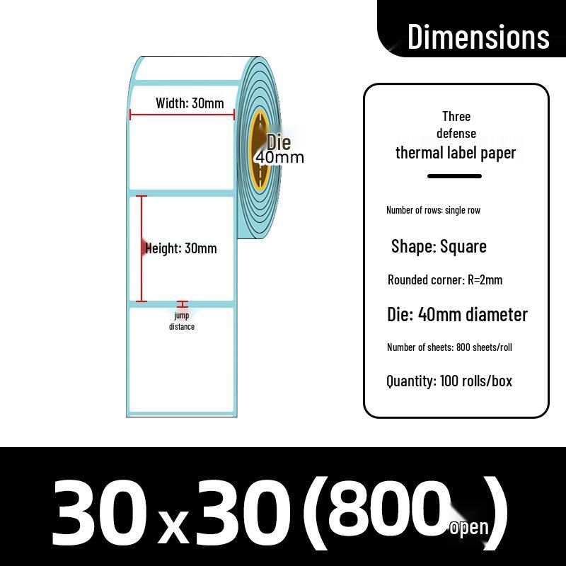 Durable Thermal Barcode Label Stickers - Single/Double/Multiple Rows