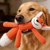 Dog Chew Toy Squeaky Dog Toy Cute Pet Shape Puppy Toy Built-in Sound Pet Toy Interactive Chew Toy Waffle Plush for Dogs Oral Cleaning